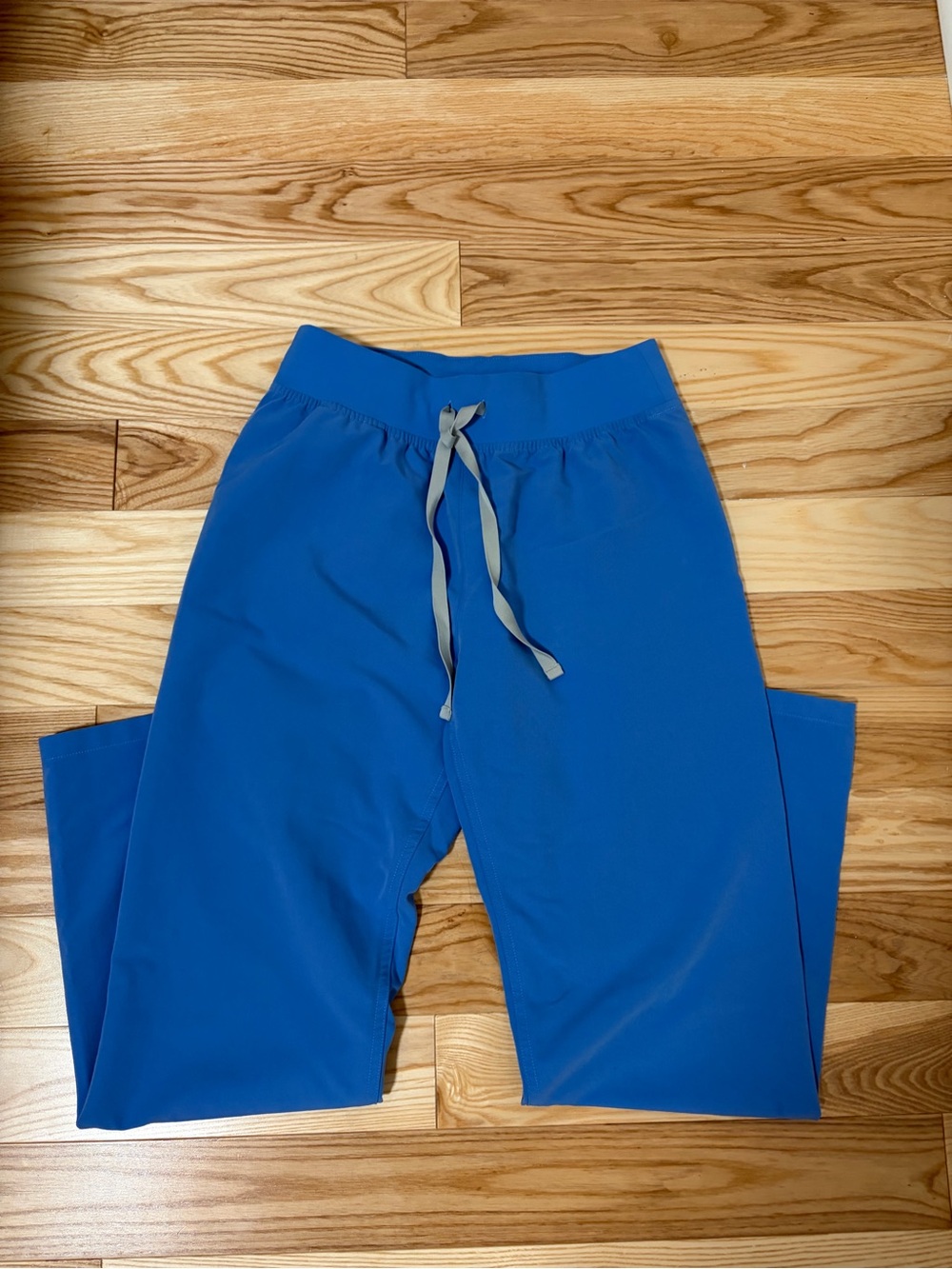 Figs Blue Drawstring Straight Leg Scrub Pants
